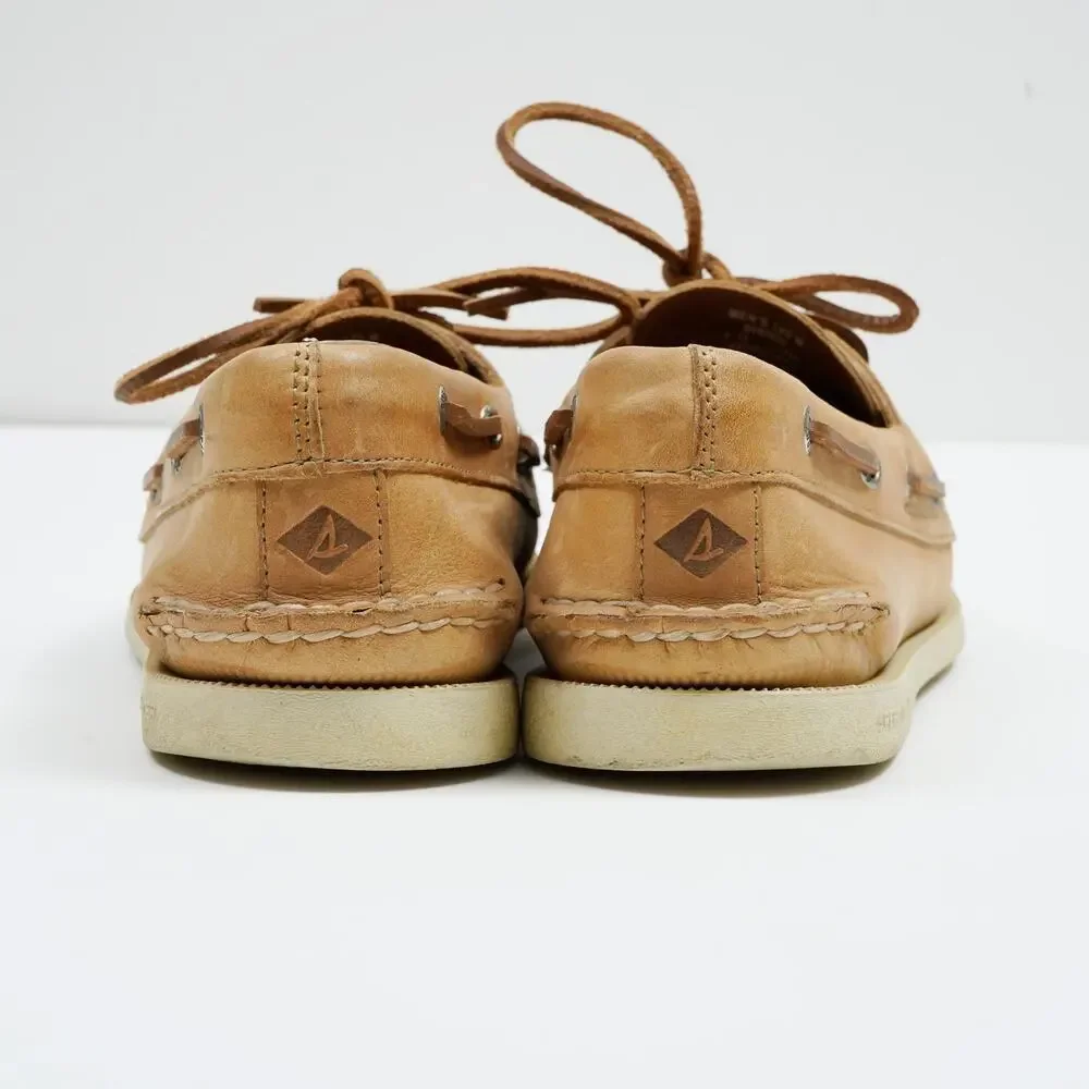 Sperry Authentic Original 2-Eye Boat Shoes Men's 10.5 Leather Tan Deck Shoes